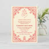 Ganesh Chaturthi Puja Einladung (Stehend Vorderseite)