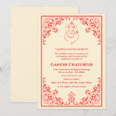 Ganesh Chaturthi Puja Einladung (Vorne/Hinten)