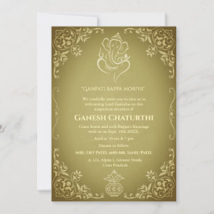 Ganesh Chaturthi Puja Einladung