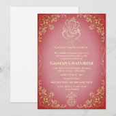 Ganesh Chaturthi Puja Einladung (Vorne/Hinten)