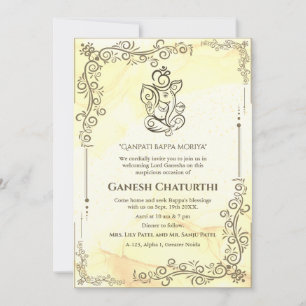 Ganesh Chaturthi Puja Einladung