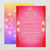 Ganesh Chaturthi Puja Einladung (Vorne/Hinten)