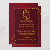 Ganesh Chaturthi Puja Einladung (Vorne/Hinten)