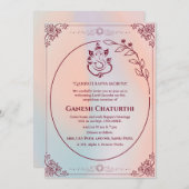 Ganesh Chaturthi Puja Einladung (Vorne/Hinten)