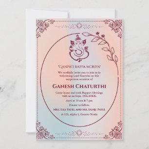 Ganesh Chaturthi Puja Einladung