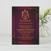 Ganesh Chaturthi Puja Einladung (Stehend Vorderseite)