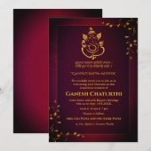 Ganesh Chaturthi Puja Einladung (Vorne/Hinten)