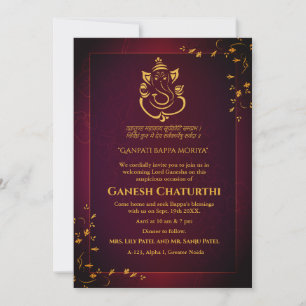Ganesh Chaturthi Puja Einladung