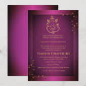 Ganesh Chaturthi Puja Einladung (Vorne/Hinten)