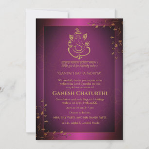 Ganesh Chaturthi Puja Einladung