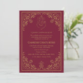 Ganesh Chaturthi Puja Einladung (Stehend Vorderseite)