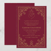 Ganesh Chaturthi Puja Einladung (Vorne/Hinten)