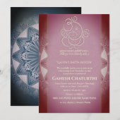 Ganesh Chaturthi Puja Einladung (Vorne/Hinten)