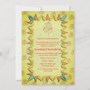 Ganesh Chaturthi Puja Einladung