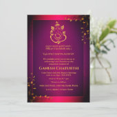 Ganesh Chaturthi Puja Einladung (Stehend Vorderseite)