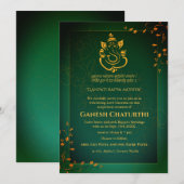 Ganesh Chaturthi Puja Einladung (Vorne/Hinten)