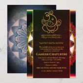 Ganesh Chaturthi Puja Einladung (Vorne/Hinten)