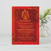 Ganesh Chaturthi Puja Einladung (Stehend Vorderseite)