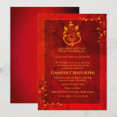 Ganesh Chaturthi Puja Einladung (Vorne/Hinten)
