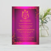 Ganesh Chaturthi Puja Einladung (Stehend Vorderseite)