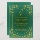 Ganesh Chaturthi Puja Einladung (Vorne/Hinten)