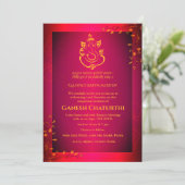 Ganesh Chaturthi Puja Einladung (Stehend Vorderseite)