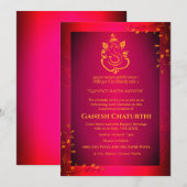 Ganesh Chaturthi Puja Einladung (Vorne/Hinten)