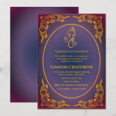 Ganesh Chaturthi Puja Einladung (Vorne/Hinten)