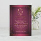 Ganesh Chaturthi Puja Einladung (Stehend Vorderseite)