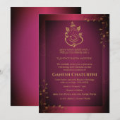 Ganesh Chaturthi Puja Einladung (Vorne/Hinten)