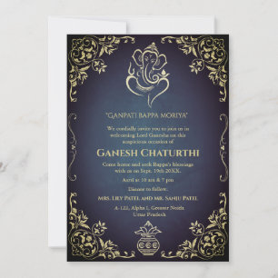 Ganesh Chaturthi Puja Einladung