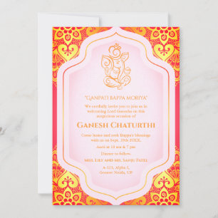 Ganesh Chaturthi Puja Golden Einladung