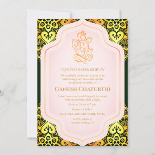 Ganesh Chaturthi Puja Golden Einladung