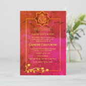 Ganesh Chaturthi Puja Royal Golden Einladung (Stehend Vorderseite)
