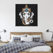 Ganesh Elephant Leinwanddruck (Insitu (Schlafzimmer))