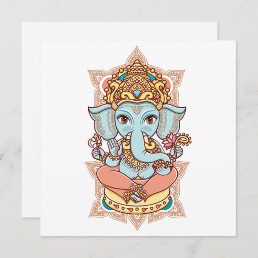 Ganesh Feiertagskarte (Vorne/Hinten)