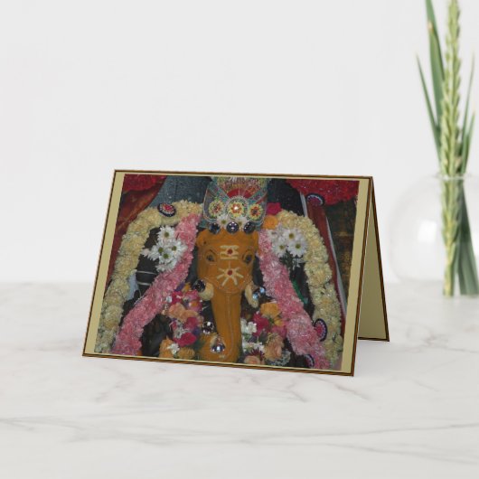 Ganesh Foto Diwali Card - Landschaft Karte (Vorderseite)