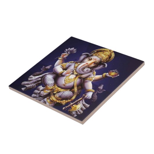Ganesh Ganesha asiatischer Elefant-Gottheit Fliese (Seite)