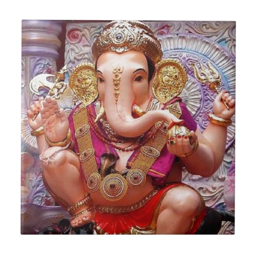 Ganesh Ganesha asiatischer Elefant-Gottheit Fliese (Vorderseite)