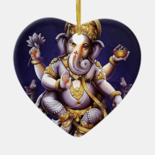 Ganesh Ganesha asiatischer Elefant-Gottheit Keramik Ornament