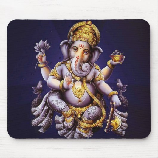 Ganesh Ganesha asiatischer Elefant-Gottheit Mousepad (Vorne)