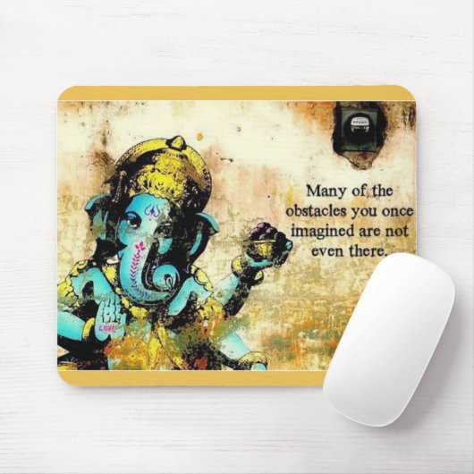 Ganesh Ganesha asiatischer Elefant-Gottheit Mousepad (Mit Mouse)