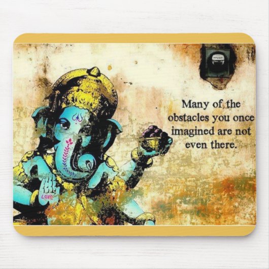 Ganesh Ganesha asiatischer Elefant-Gottheit Mousepad (Vorne)