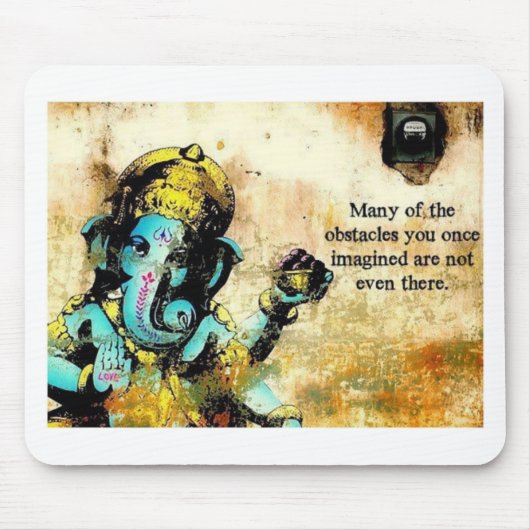 Ganesh Ganesha asiatischer Elefant-Gottheit Mousepad (Vorne)