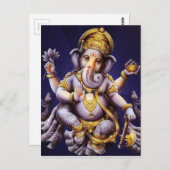 Ganesh Ganesha asiatischer Elefant-Gottheit Postkarte (Vorne/Hinten)