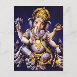 Ganesh Ganesha asiatischer Elefant-Gottheit Postkarte
