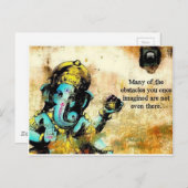 Ganesh Ganesha Hindu India Asian Elephant Deity Postkarte (Vorne/Hinten)