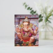 Ganesh Ganesha Hindu India Asian Elephant Deity Postkarte (Stehend Vorderseite)