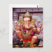 Ganesh Ganesha Hindu India Asian Elephant Deity Postkarte (Vorne/Hinten)