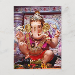 Ganesh Ganesha Hindu India Asian Elephant Deity Postkarte